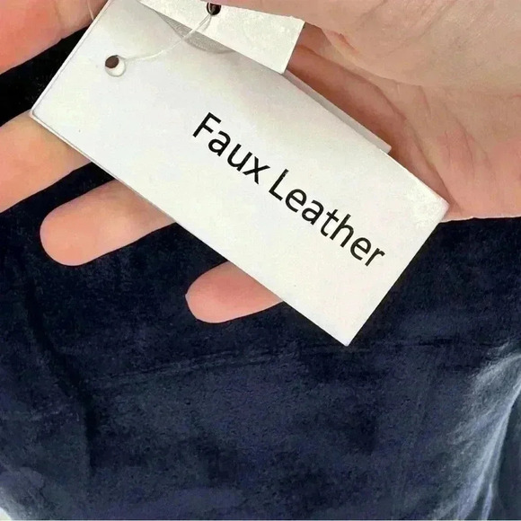 New Philosophy womens dress size 6 navy blue micro suede vegan pencil midi - Picture 7 of 15